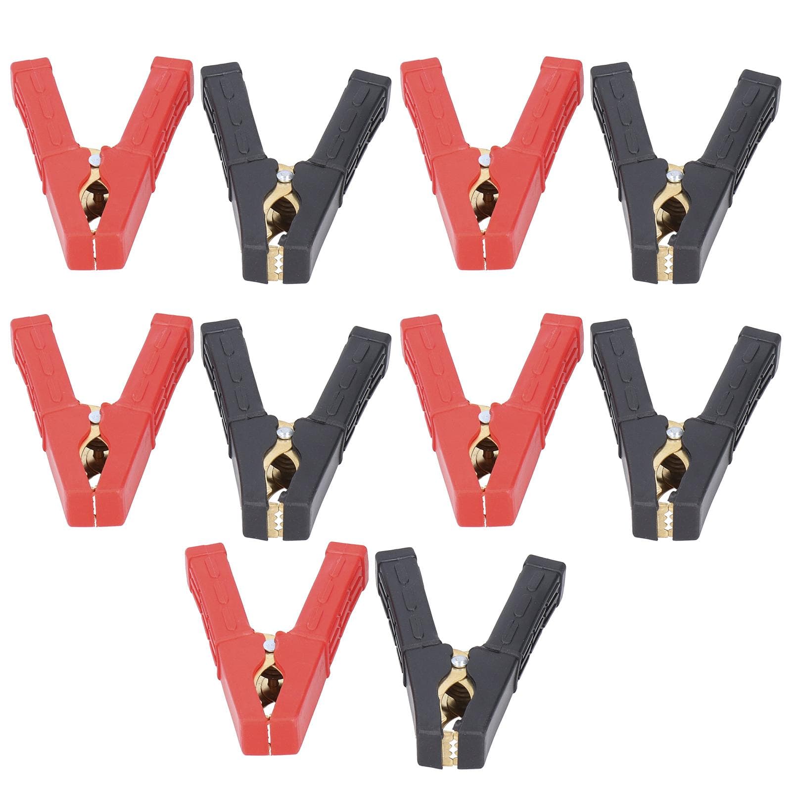10pcs Battery Cable Clamps 100A Charging Crocodile Clips Pure Copper Vehicle Accessory