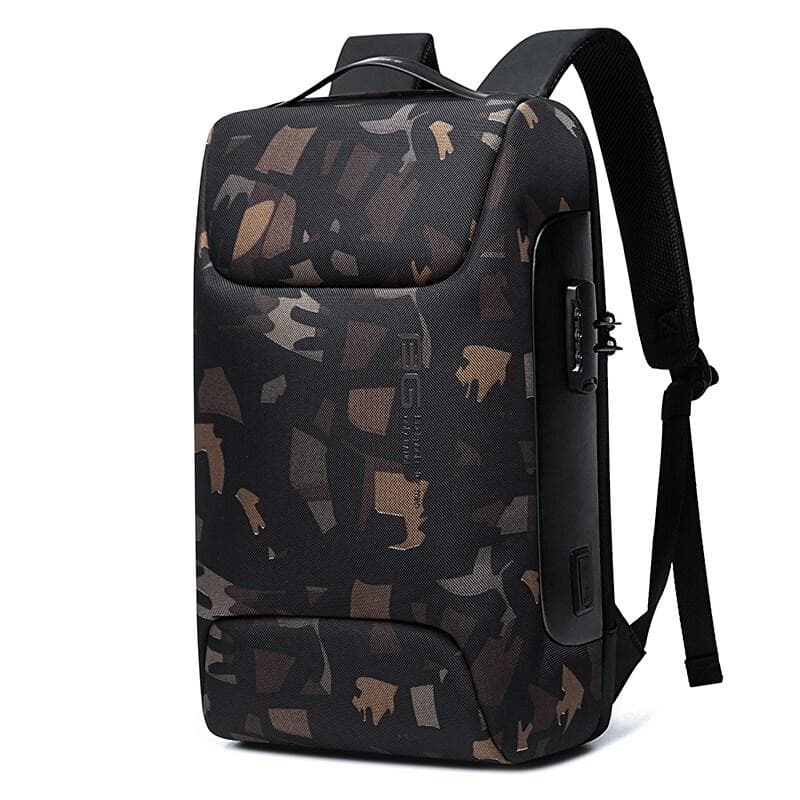 BANGE New Men Anti theft Waterproof Outdoor Travel Backpack 15.6 Inch Multifunction Business Laptop Backpack 20-50 liters camouflage