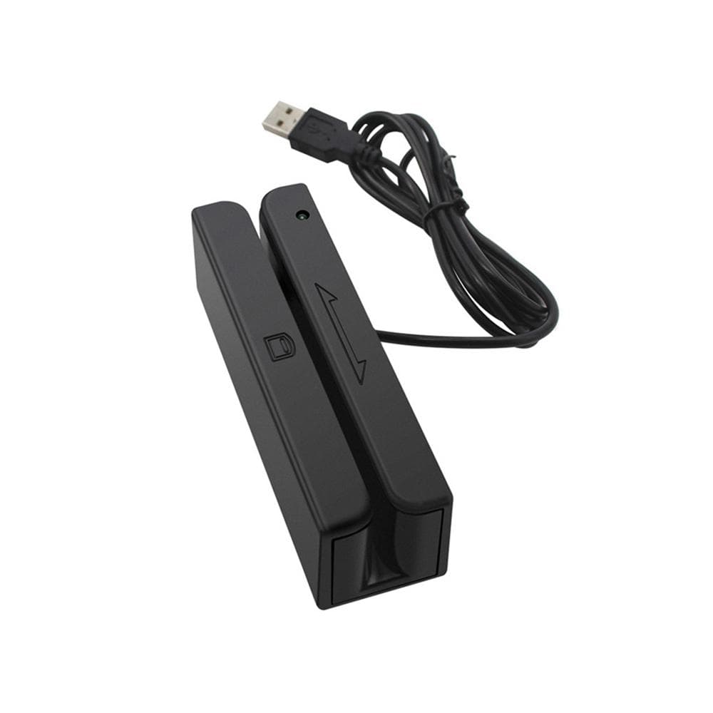 3 Tracks Magnetic Stripe Card Reader Card Swiping Machine Card Reader Magnetic Stripe USB Card black