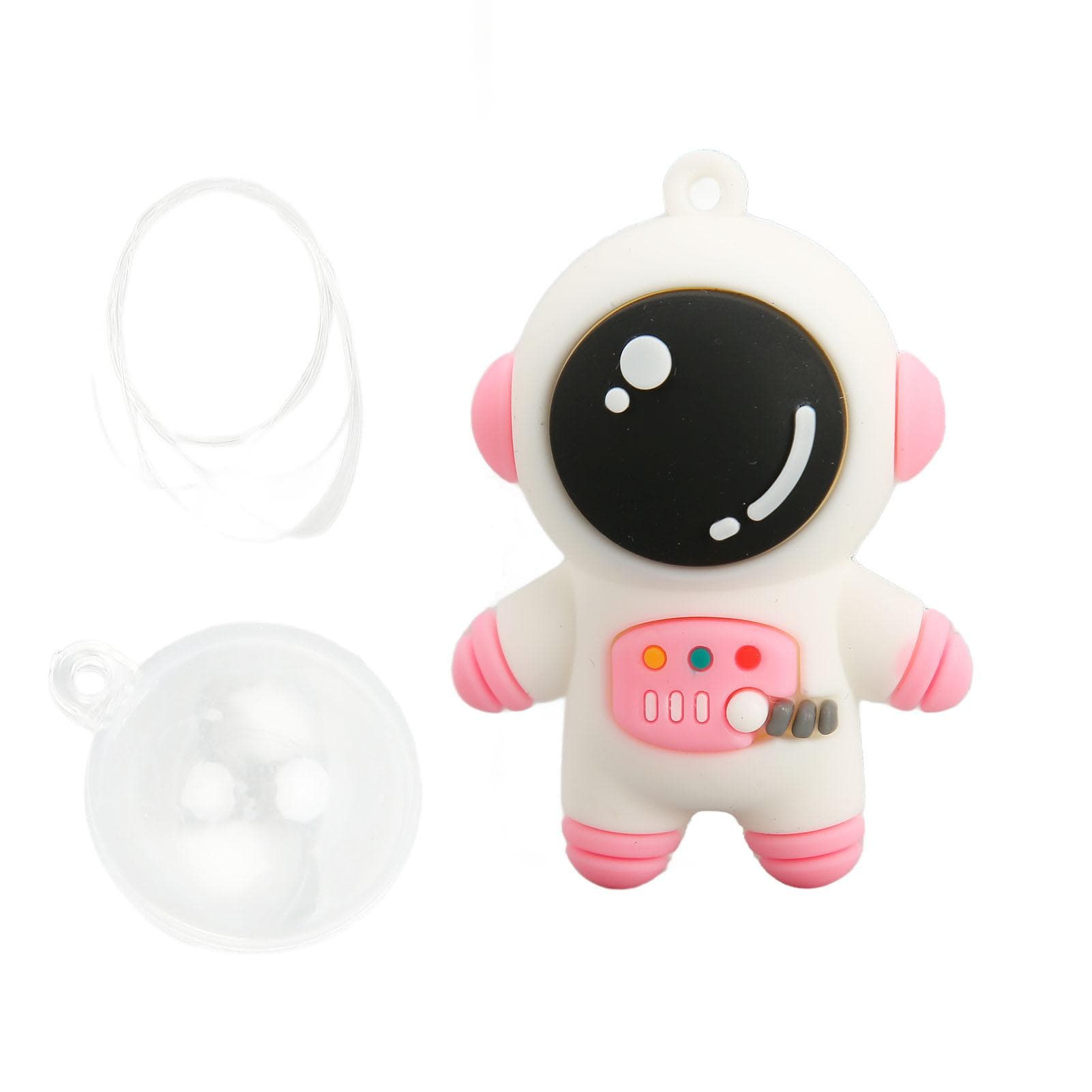 Fish Tank Astronaut Floating Ornament Cute Spaceman Aquarium Decoration with Floating Ball for Fish pink