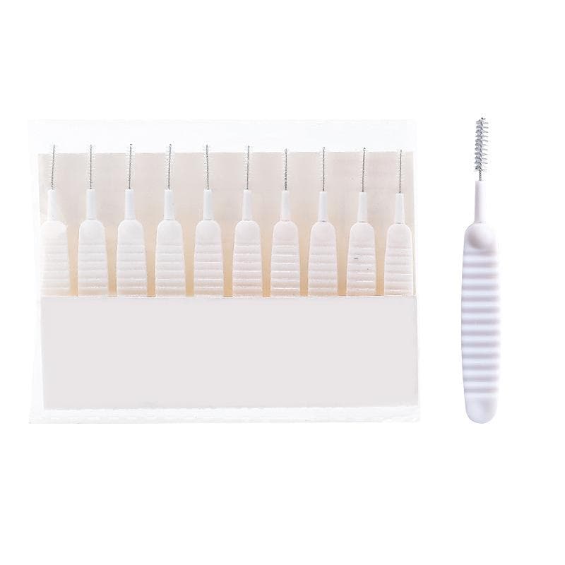 Shower Head Cleaning Brush Anti-Clogging Small Brush Kitchen Bathroom Phone Hole Gap Cleaning Brush 10Pcs white