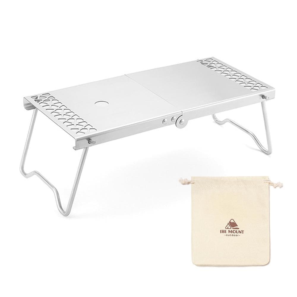 Stainless Steel Outdoor Camping Table Lightweight Folding Table Mini Picnic Table with Carrying Bag multicolour