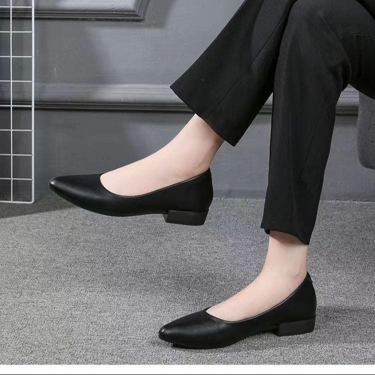 Female Pumps Nude Shallow Mouth Women Shoes Fashion Office Work Wedding Party Shoes Ladies Low Heel Shoes 35 black
