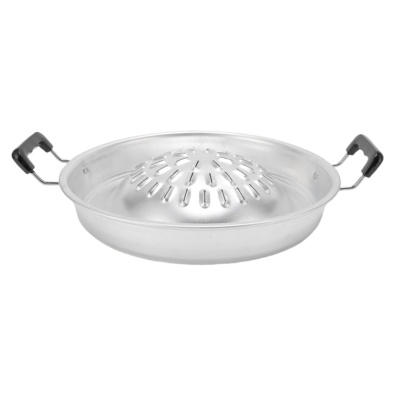 Thai BBQ Grill Pan 2 in 1 Non Stick Even Heating Aluminum Hot Pot Grill Charcoal Pan for Indoor 30cm/11.81in