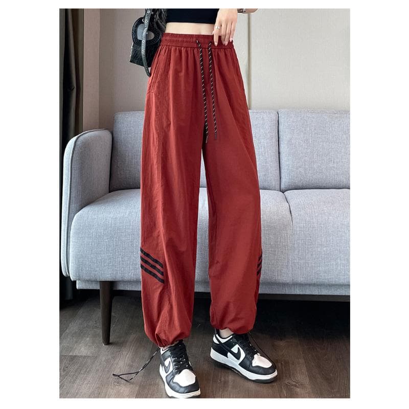 Summer New Thin High-waisted Quick-drying Pants Two Wear Harlan Sweatpants 2XL