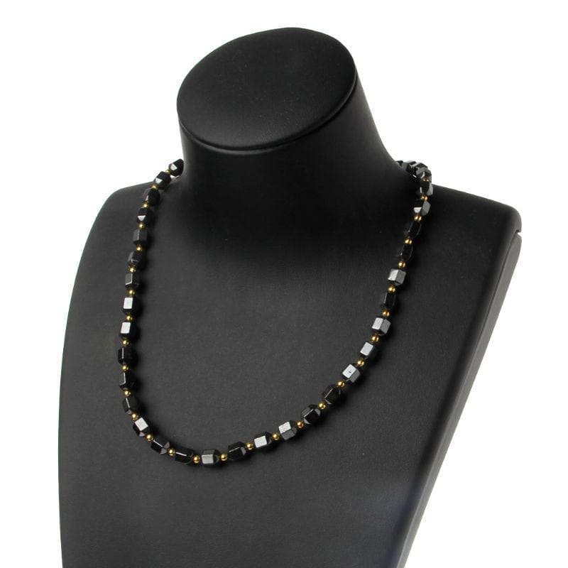 Simple Classic Health Energy Healing Therapy Beaded Magnetic Hematite Necklace for Men and Women Jewelry