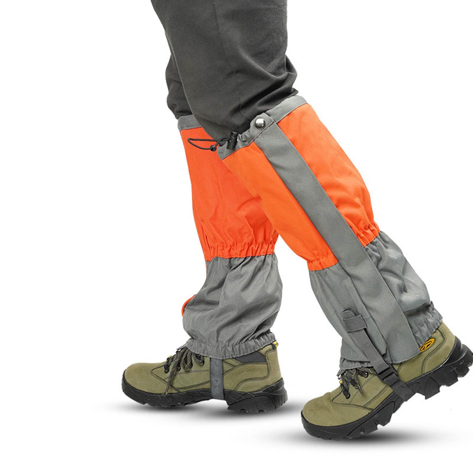 Leg Gaiters Snow Boot Gaiters Waterproof Wearproof Splicing Hiking Skiing Running Outdoor Leg orange
