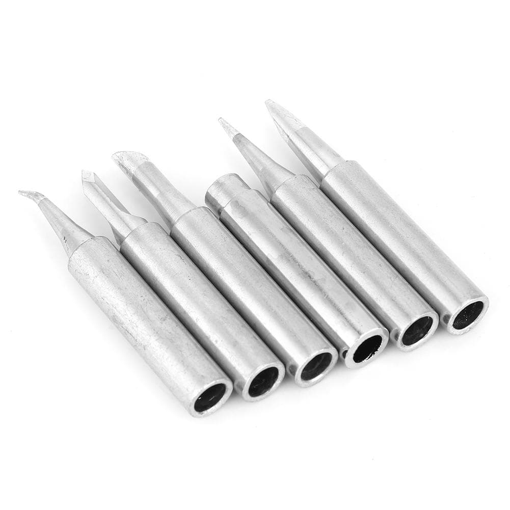 6PCS Replacement Soldering Solder Iron Tips Copper Welding Tips 6.25mm Diameter
