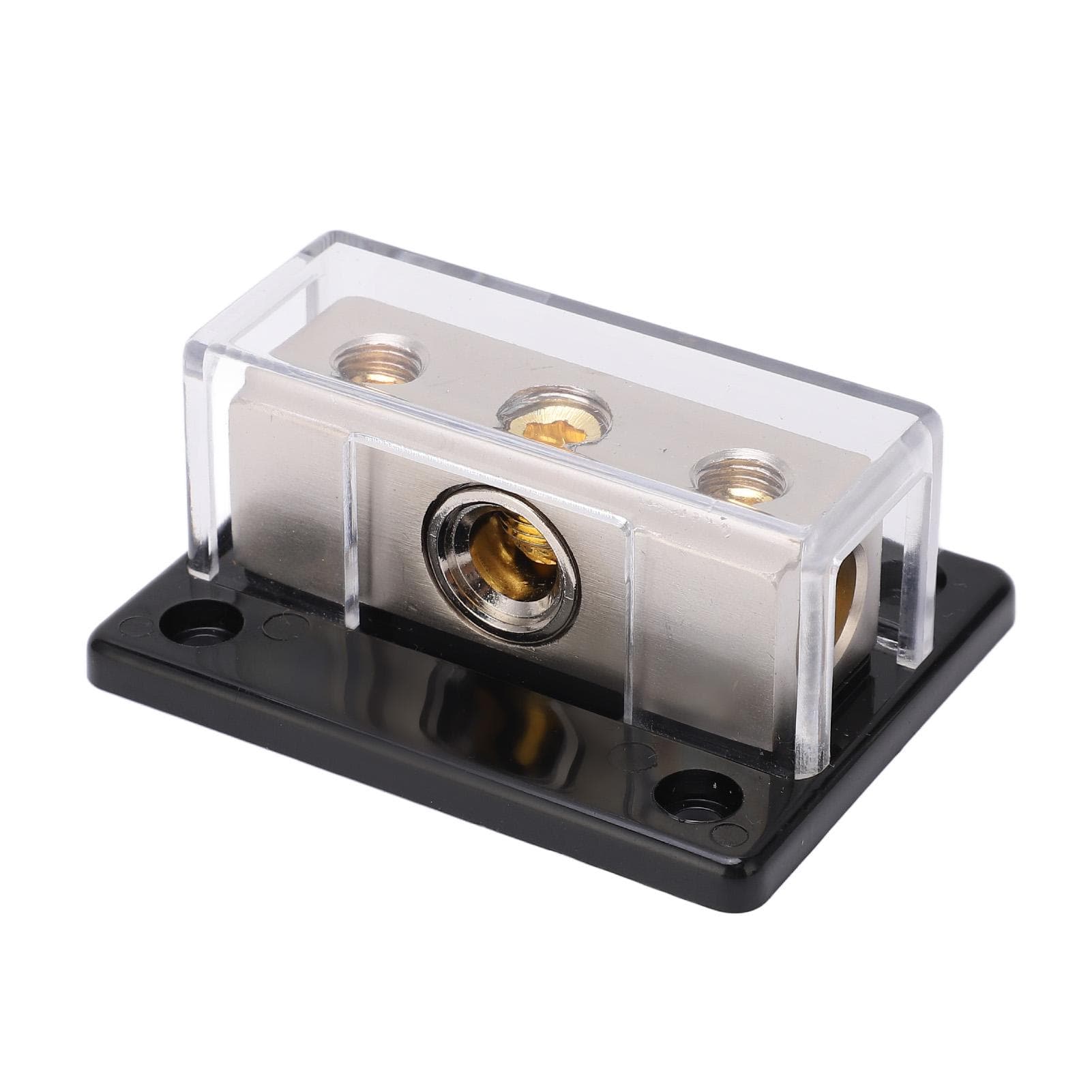 2 Way Power Distribution Block 0GA In 4GA Out Distribution Connecting Block Universal for Car Audio