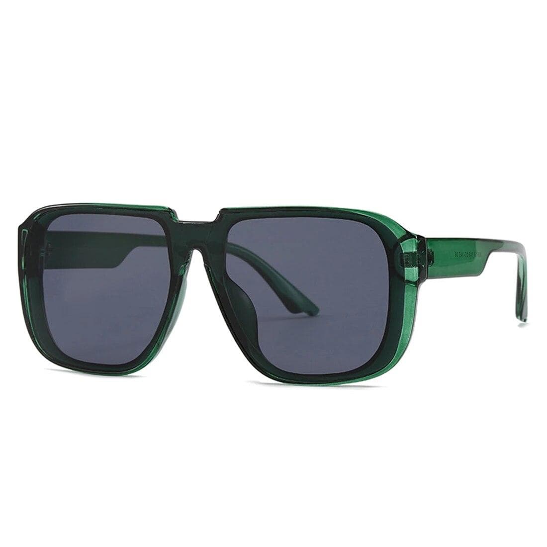 Summer Fashion One Piece Retro Square Sunglasses UV400 Vintage Retro Mirror Goggles Women Men Flat Top Sun Shades Glasses