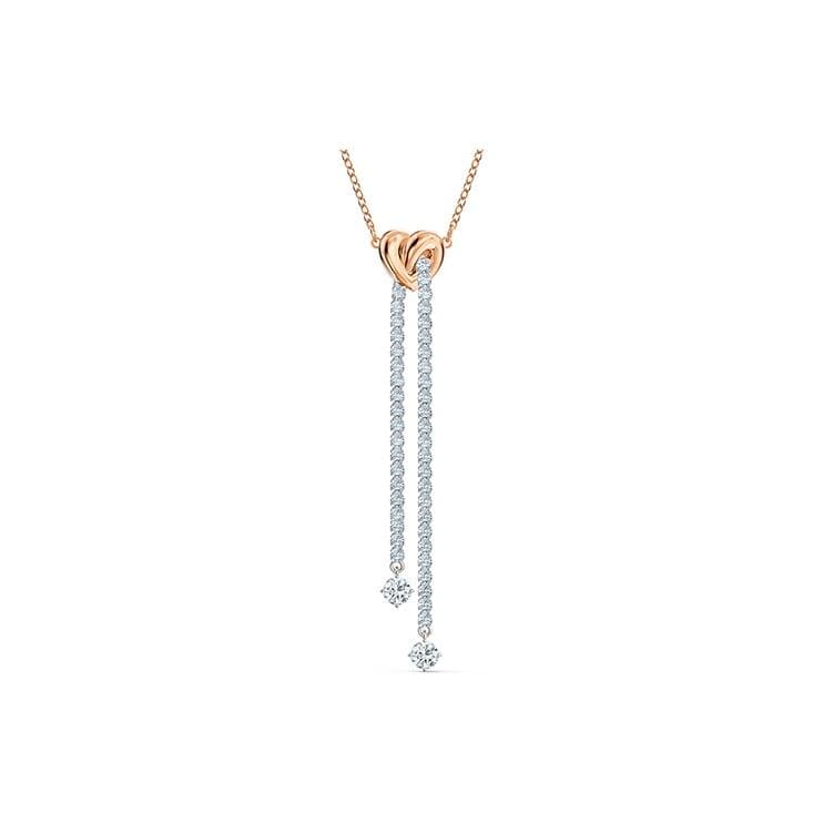 Swarovski Lifelong Hrt Twisted Heart Necklace Women necklace 5517952 Box (Random Color)