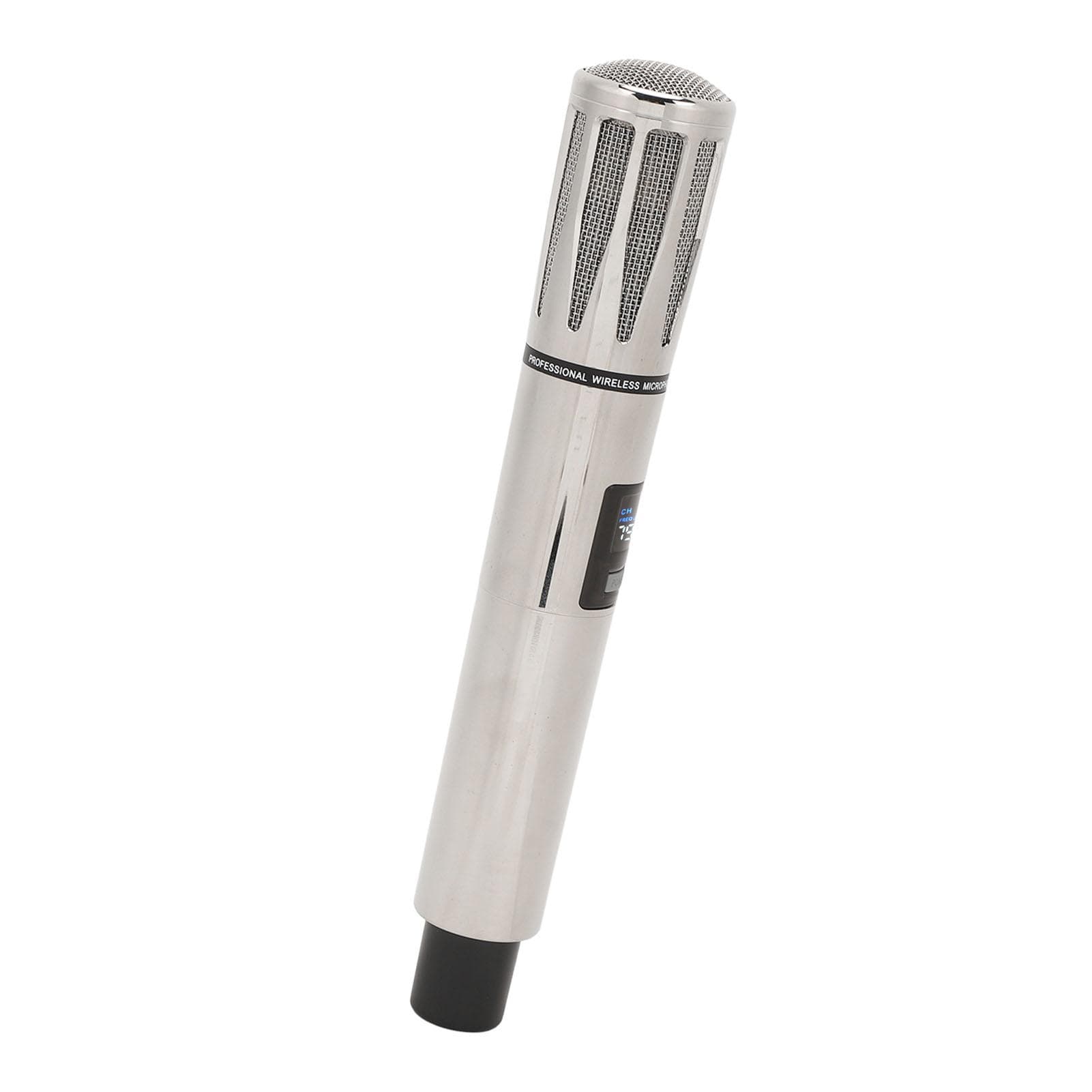Microphone 1 in 1 Metal UHF Noise Cancellation 328.1ft Receiving Distance Rechargeable Cordless silver