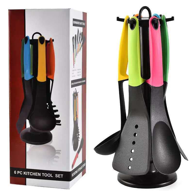 Kitchen Nylon Kitchenware 6-piece Kitchenware Set Non-stick Cooking Spoon Spatula Colander Set Spatula