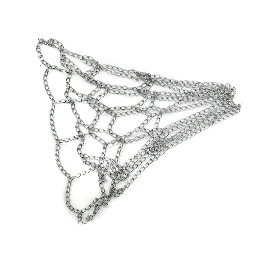 Heavy Duty Basketball Chain Net Replacement Galvanized Iron Basket Net silver