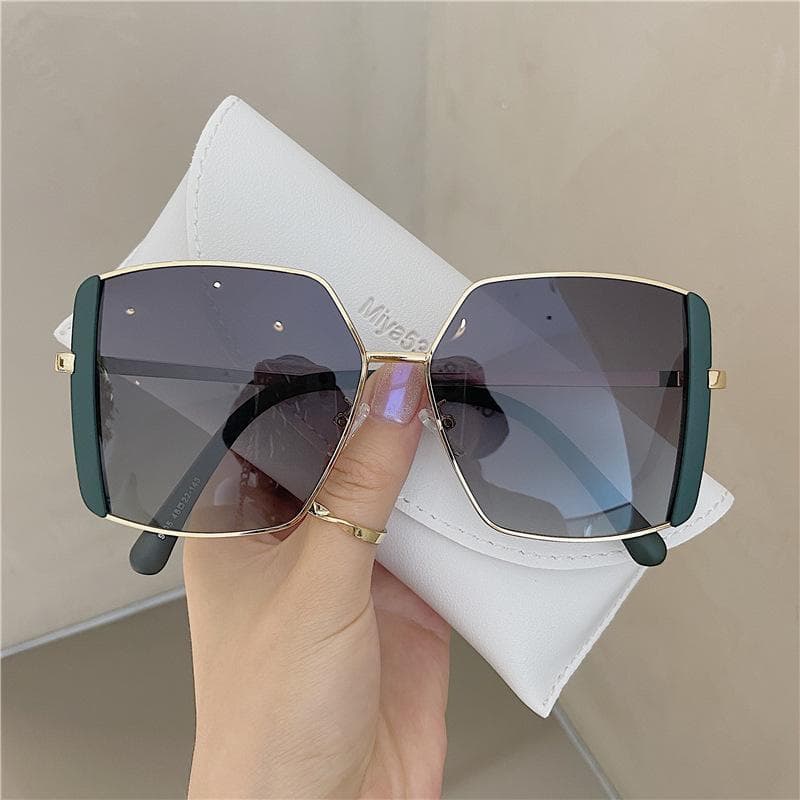 New Fashion Oversize Square Sunglasses for Women Luxurious UV400 Protection Female Sun Glasses MULTI
