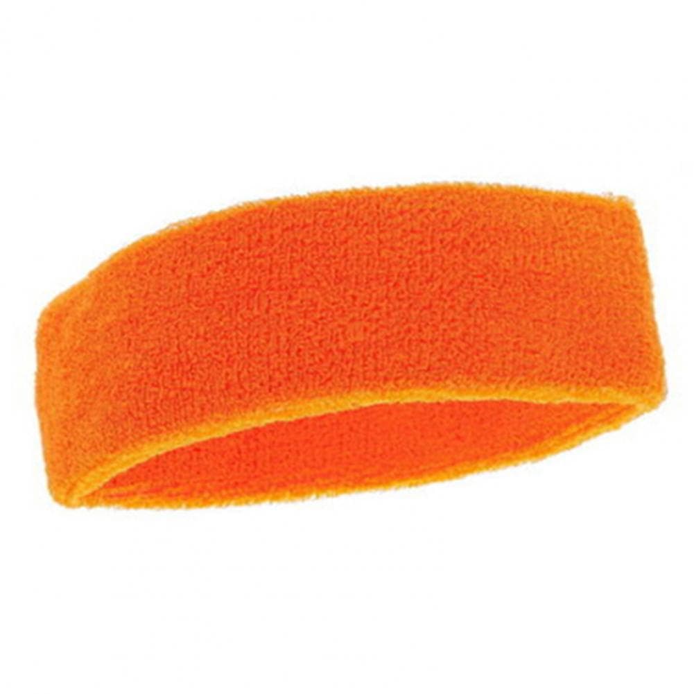 Headband Elastic Absorbent Fabric Sport Headband for Exercise orange