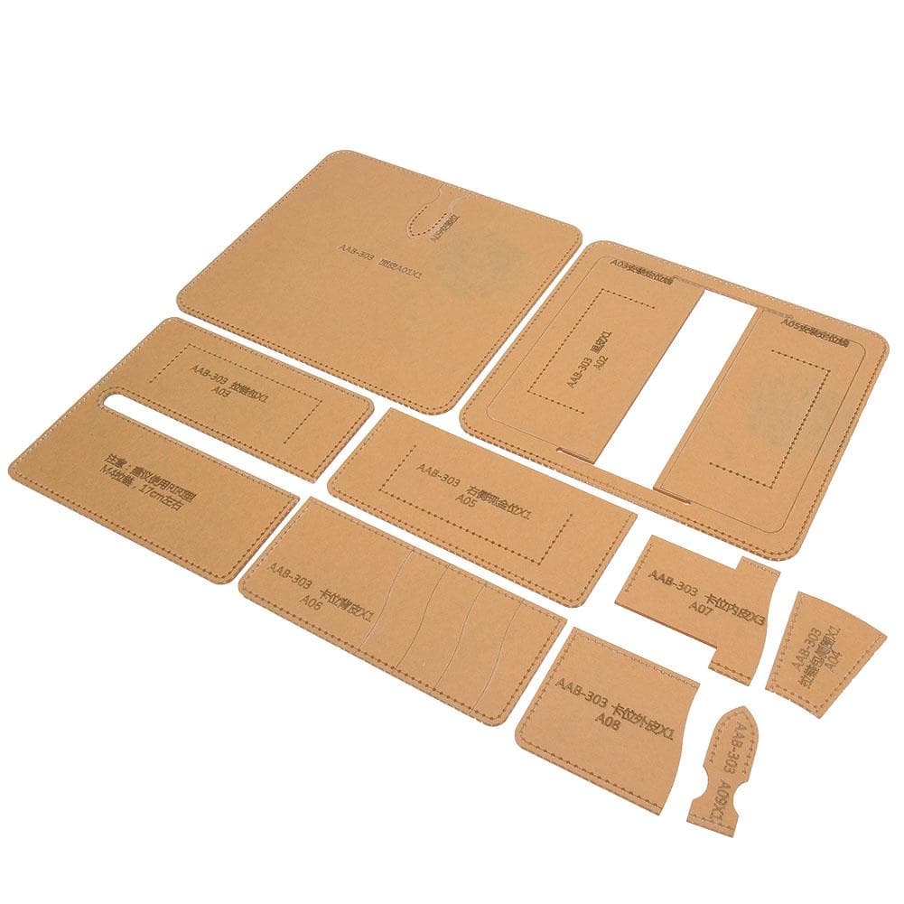 Clear Acrylic Template Leather Wallet Making Stencil Kit Leather Craft Tool