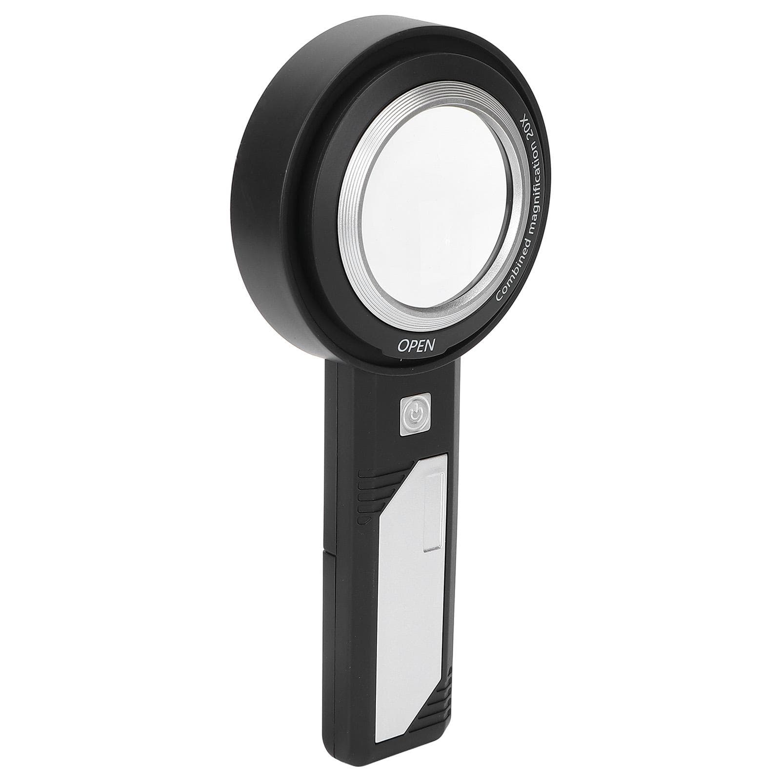 Reading Magnifier Dual Lens Ergonomic Handhold Pocket Loupe Magnifier with LED Light for Reading