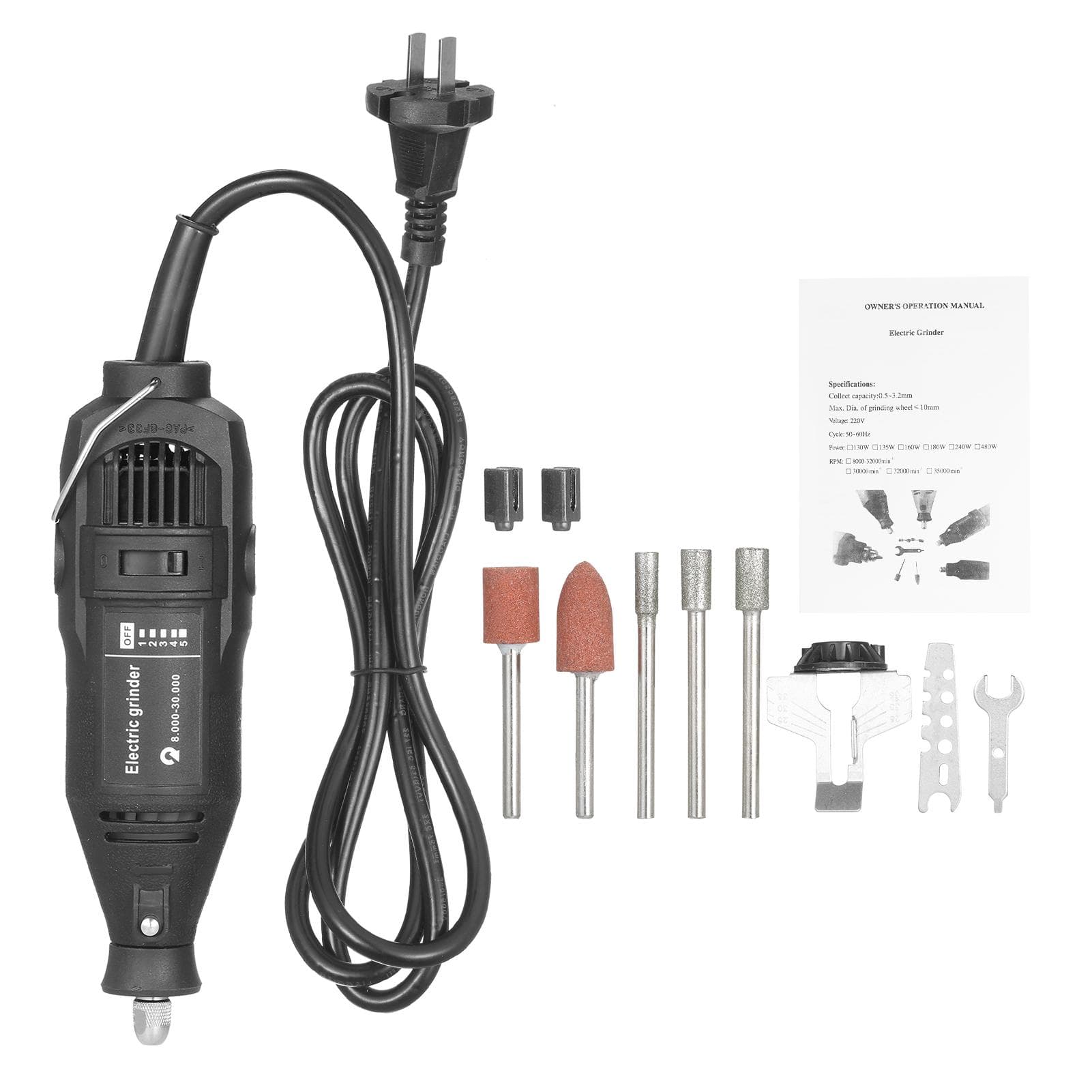 Handheld Chainsaw Sharpener Portable Chain Grinder Electric Saw Electric Grinding Tool Sharpener US Plug black