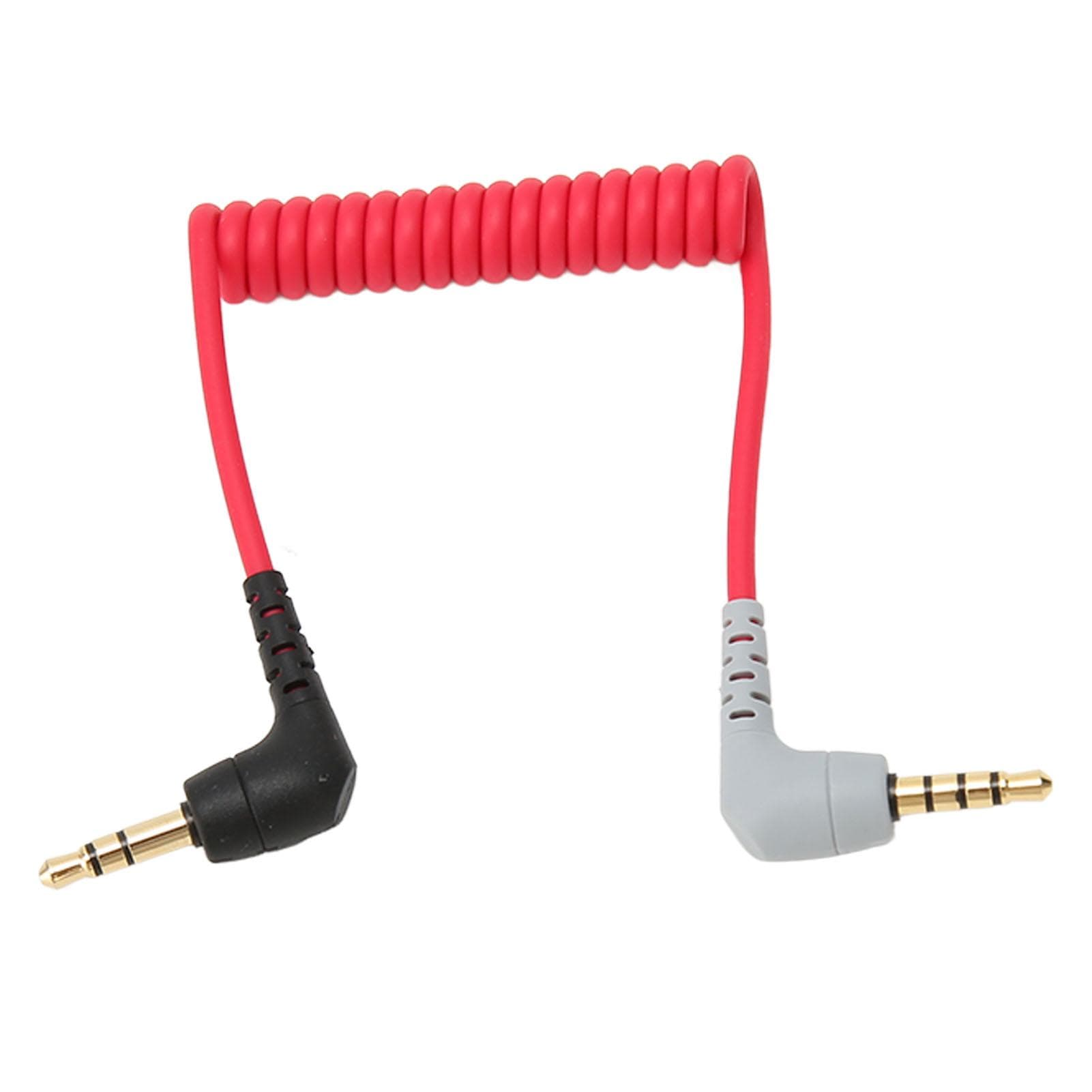 TRS to TRRS Cable 3.5mm Male to Male Right Angle Adaptor Cable for BOYA for Rode SC7 for IPhone