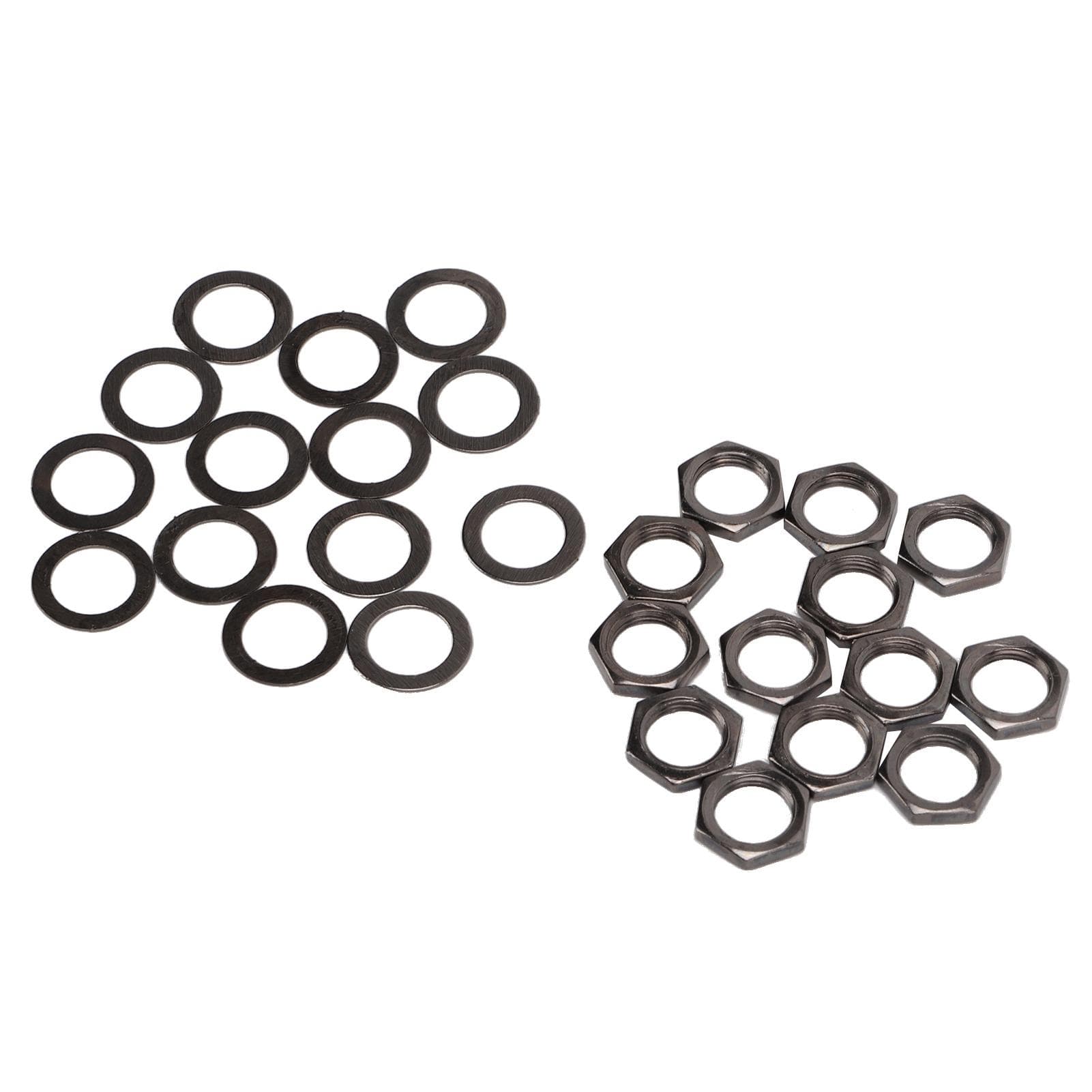 Nut Washer Kit Instrument Socket Connector Fasteners for Electric Guitar Bass M9 Female ThreadGun gray
