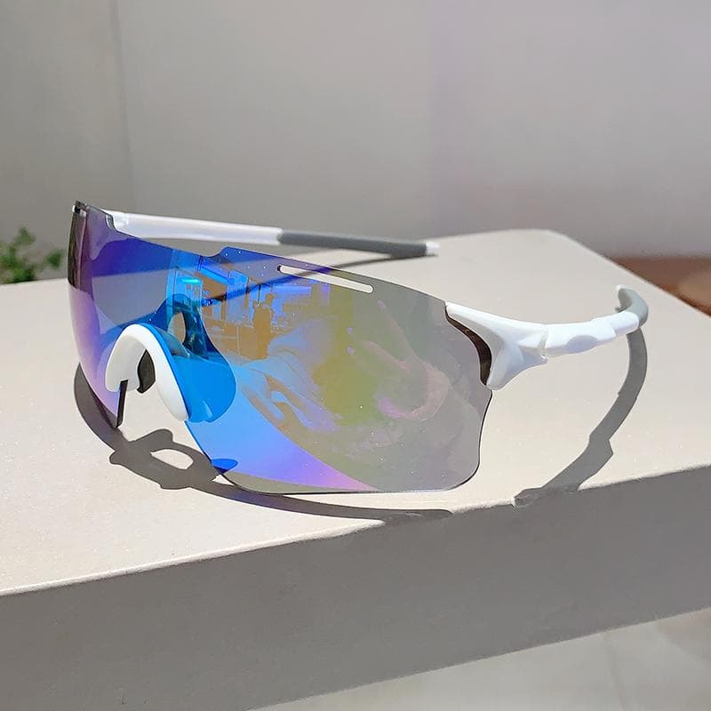 KAMMPT Oversize Windproof Sports Sunglasses for Men Women Cycling Mirror Shades Outdoor Fashion Goggles as picture shows