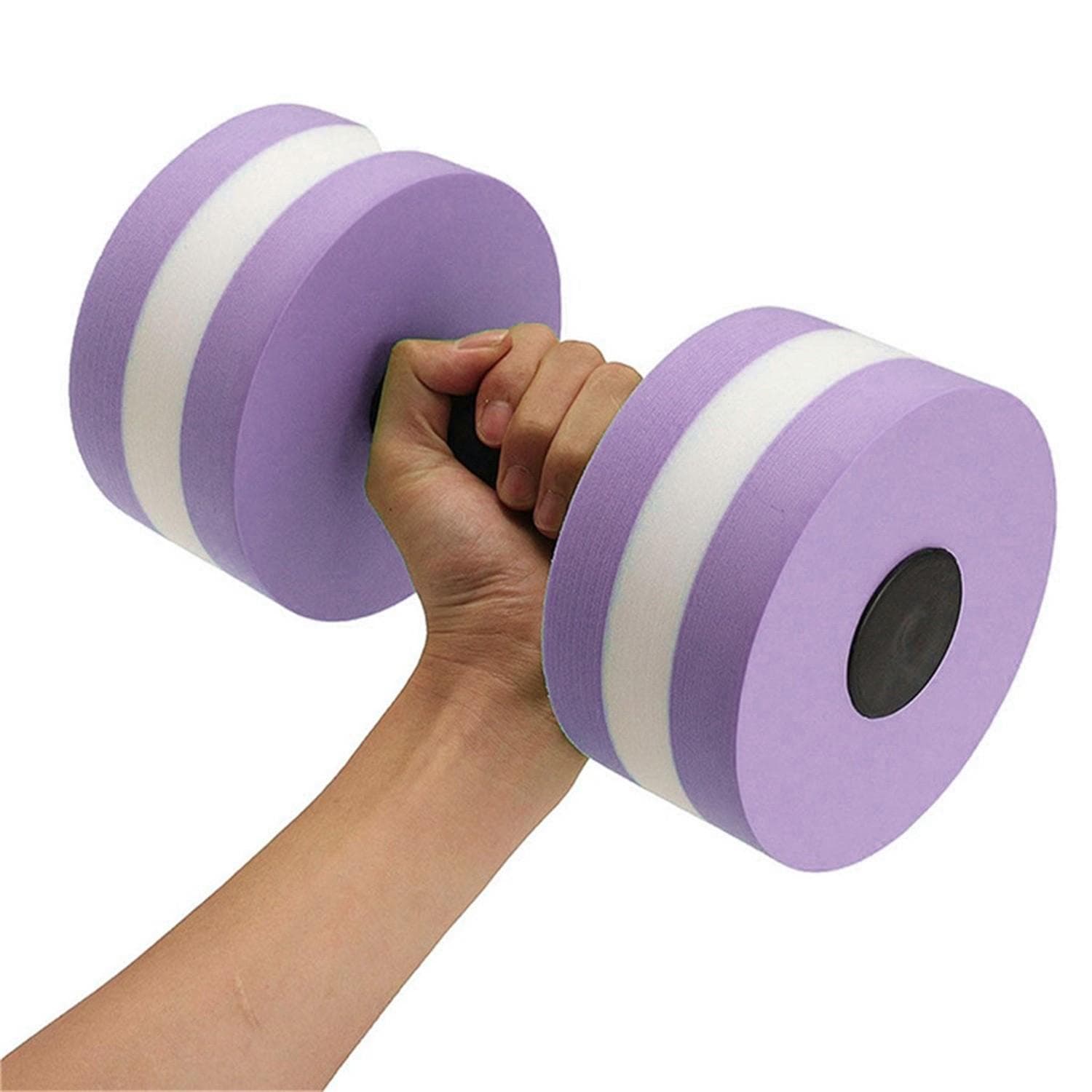 (SU)Sports Exercise Dumbbells Fitness Barbells Exercise Hand Bars For Water Aerobics One Size purple