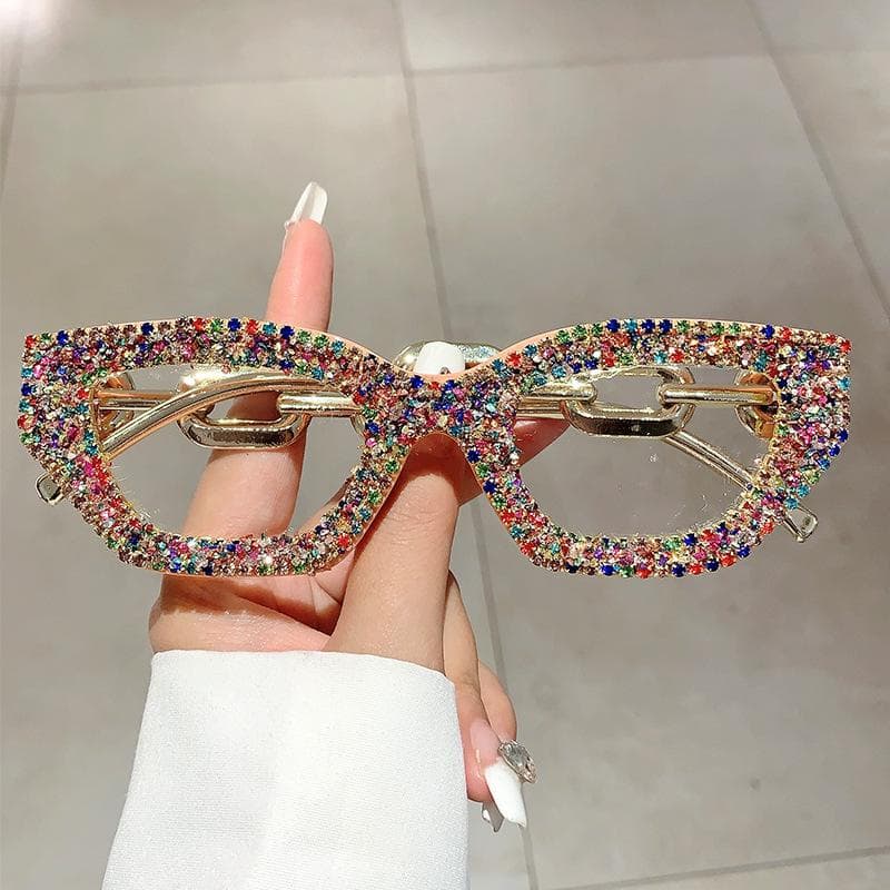 Luxury Diamond Rhinestone Vintage Sunglasses Women Punk UV400 Protection Party Shades Designer Brand Female Sun Glasses