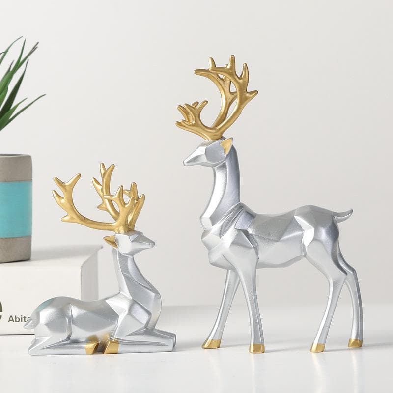 Nordic style modern origami elk ornaments living room TV cabinet wine cabinet moving housewarming silver