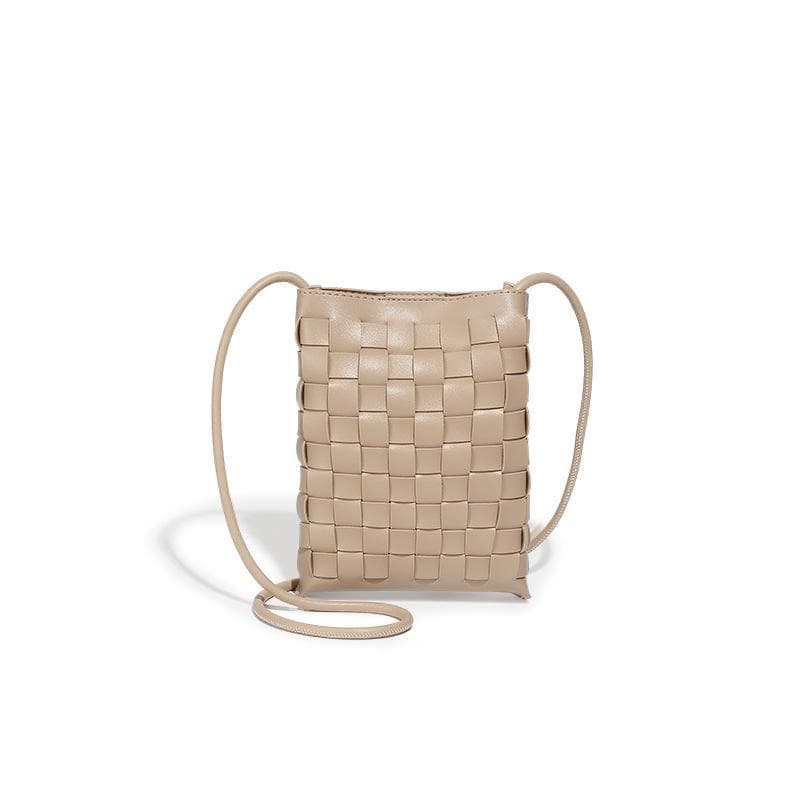 Retro and Fashionable Hand-woven Mobile Phone Bag, Simple and Versatile In Europe and America, Single-shoulder and Cross-shoulder