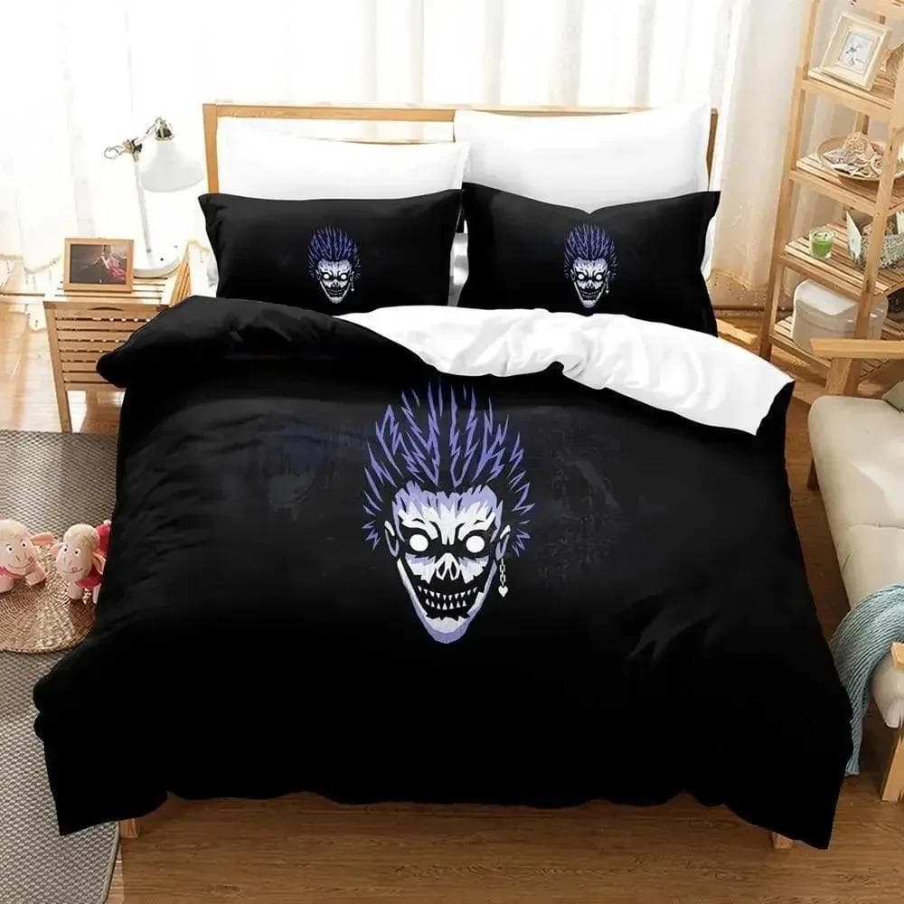 New Death Note Bedding Set Single Twin Full Queen King Size Bed Set Adult Kid Bedroom Duvet cover Sets 3D Anime Bed Sheet Set 70x133cm 2pcs
