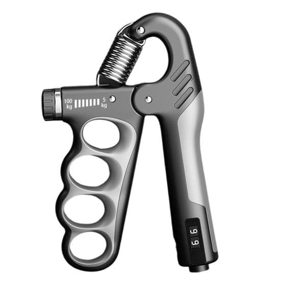 Hand Grip Strength Trainer Mechanical Countable 5-100KG Adjustable Men Women Forearm Exerciser Muscle Strengthener Developer Fitness Equipment grey