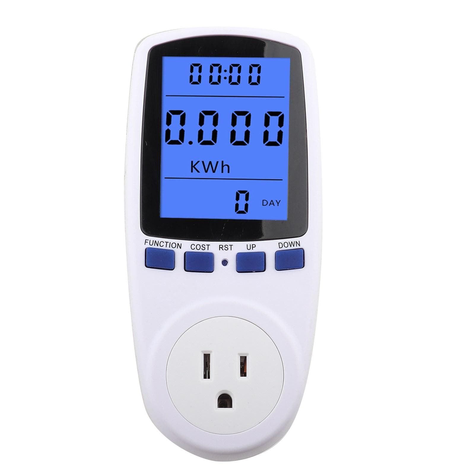Electricity Usage Monitor Power Meter Plug Home Energy Watt Volt Amps KWH Consumption Analyzer