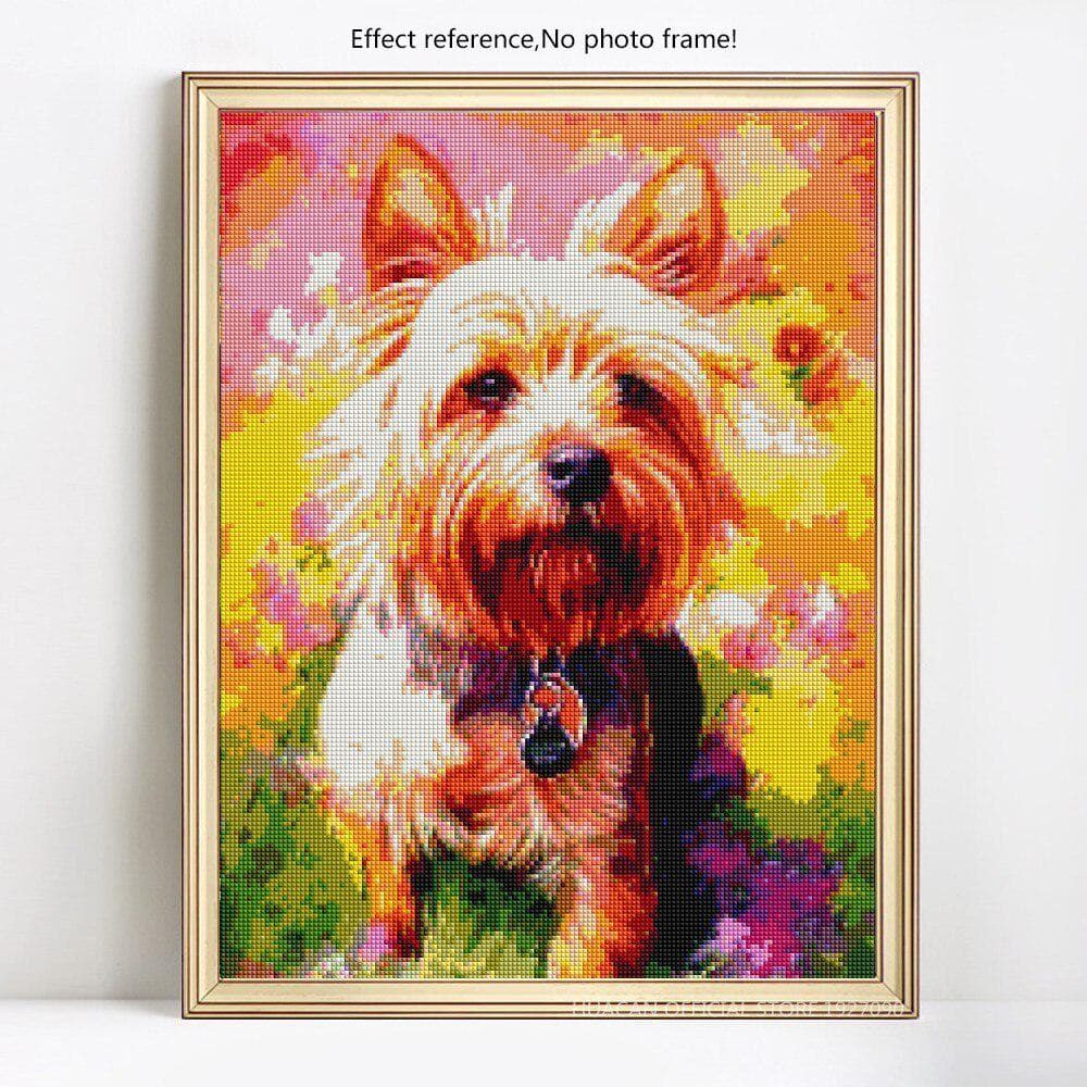 5D DIY Diamond Painting Embroidery Sale Full Round Animal Dog Rhinestone Picture Diamond 20X30