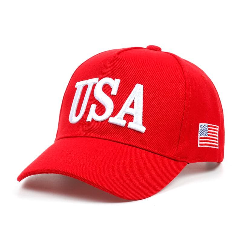 45 Hats Brand Hat USA Flag Caps Men Women Baseball Cap USA Men Women Golf Cap Hats Outdoor Hats red