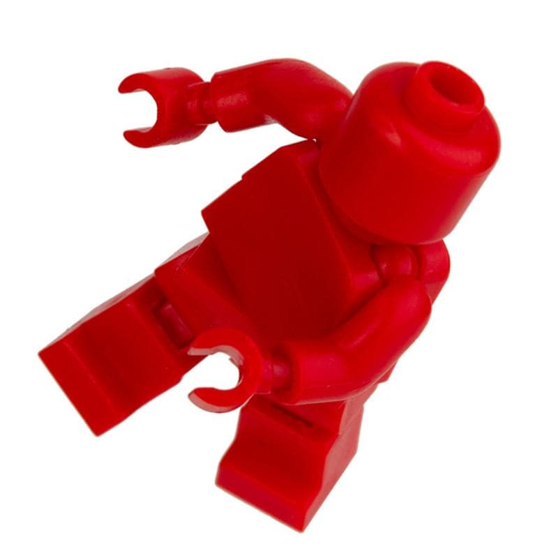 1 PC Multi-joint Movable Building Block MiniFigure Moc Children Bricks Doll Gift Toy Mini Collectible Toy Colorful 1.77 Inch red