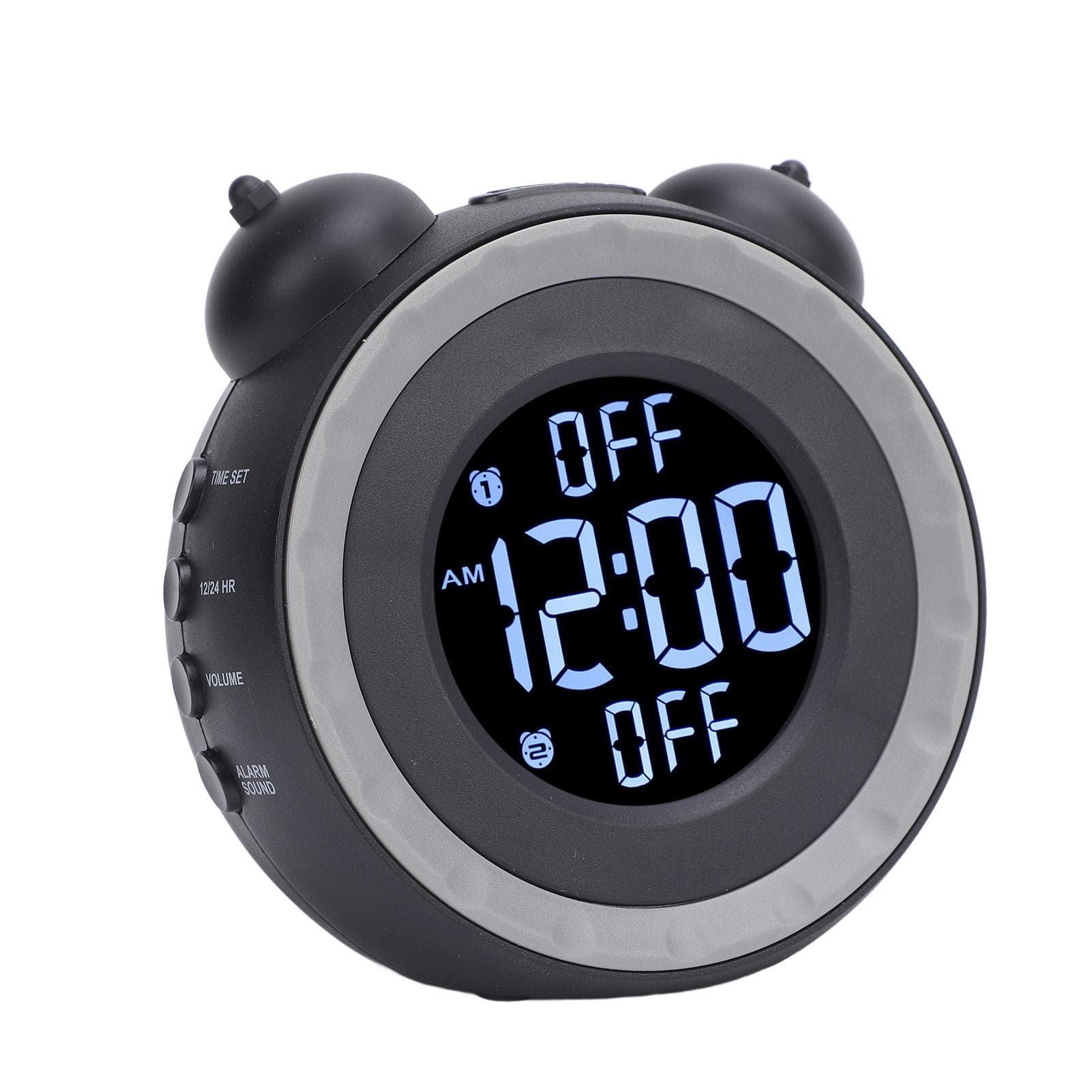Extra Loud Alarm Clock with Bed Shaker Adjustable Volume Easy To Set Vibrating Bed Shaking Alarm