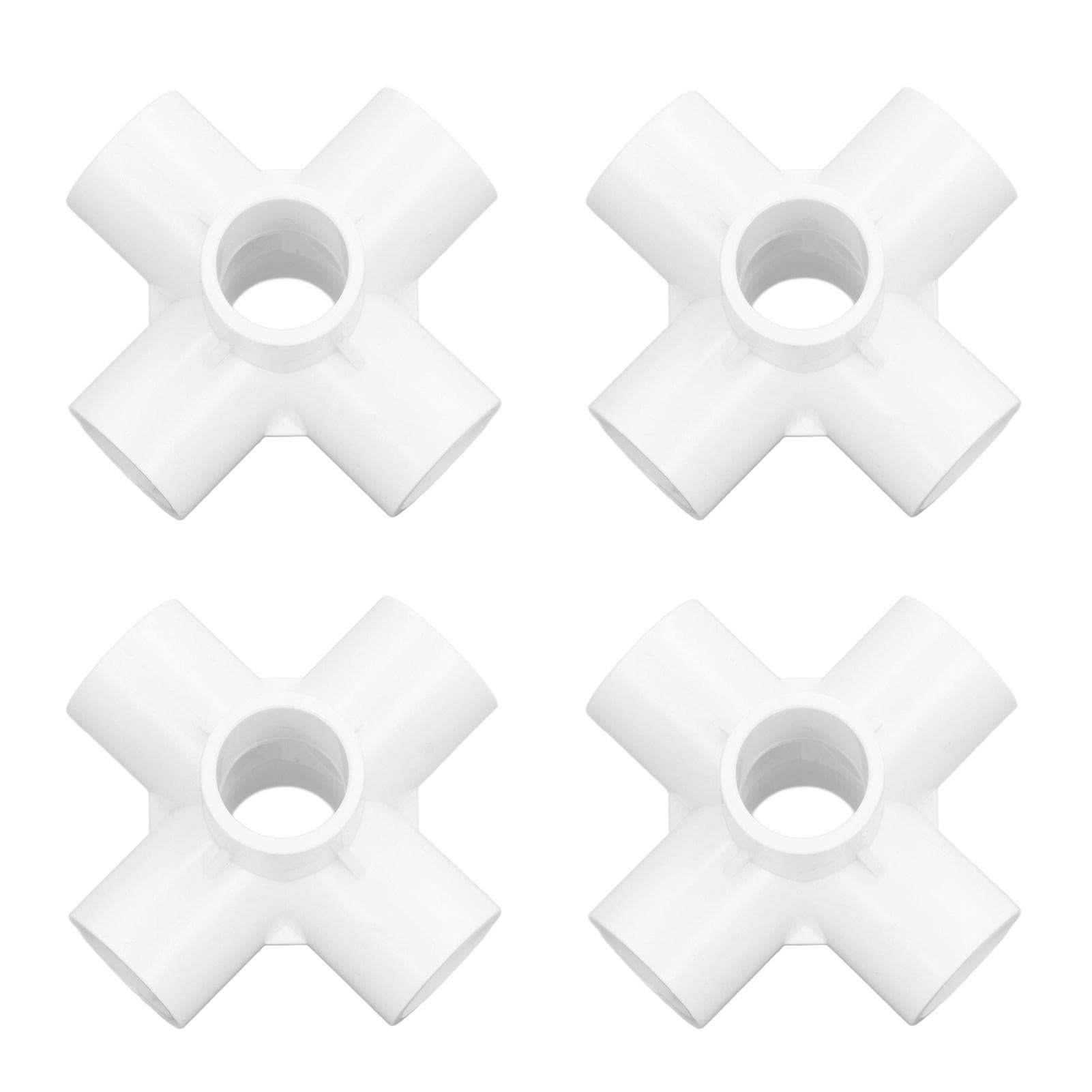 10PCS PVC Plastic Pipe Connector 6 Way Pipe Corner Elbow Fittings 25mm Inner Diameter Black