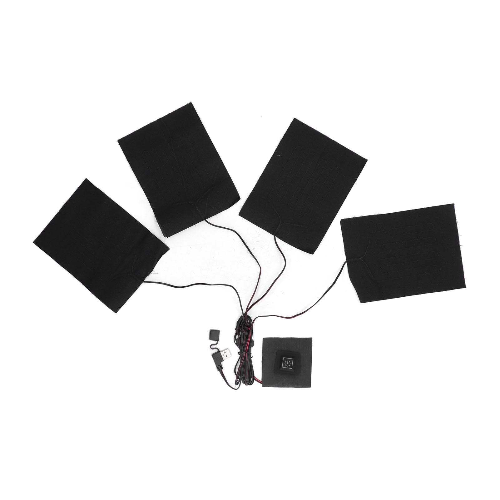 Heating Cloth Heater Waterproof 3 Gears Composite Fiber with Four Pieces USB Powered Clothes