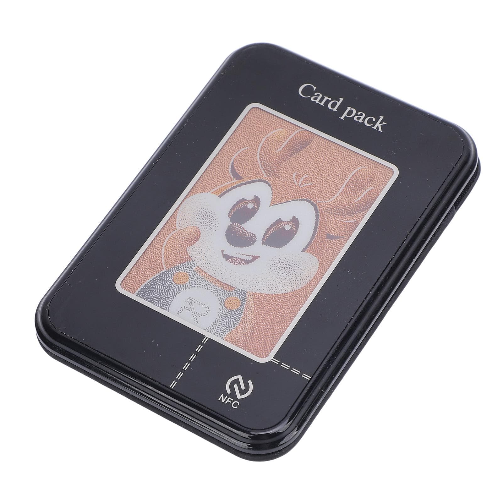 NFC Display Wallet Stand 2.7in APP Control 3 Modes Ink Screen Magnetic Card Holder for 16 15 14 13 black