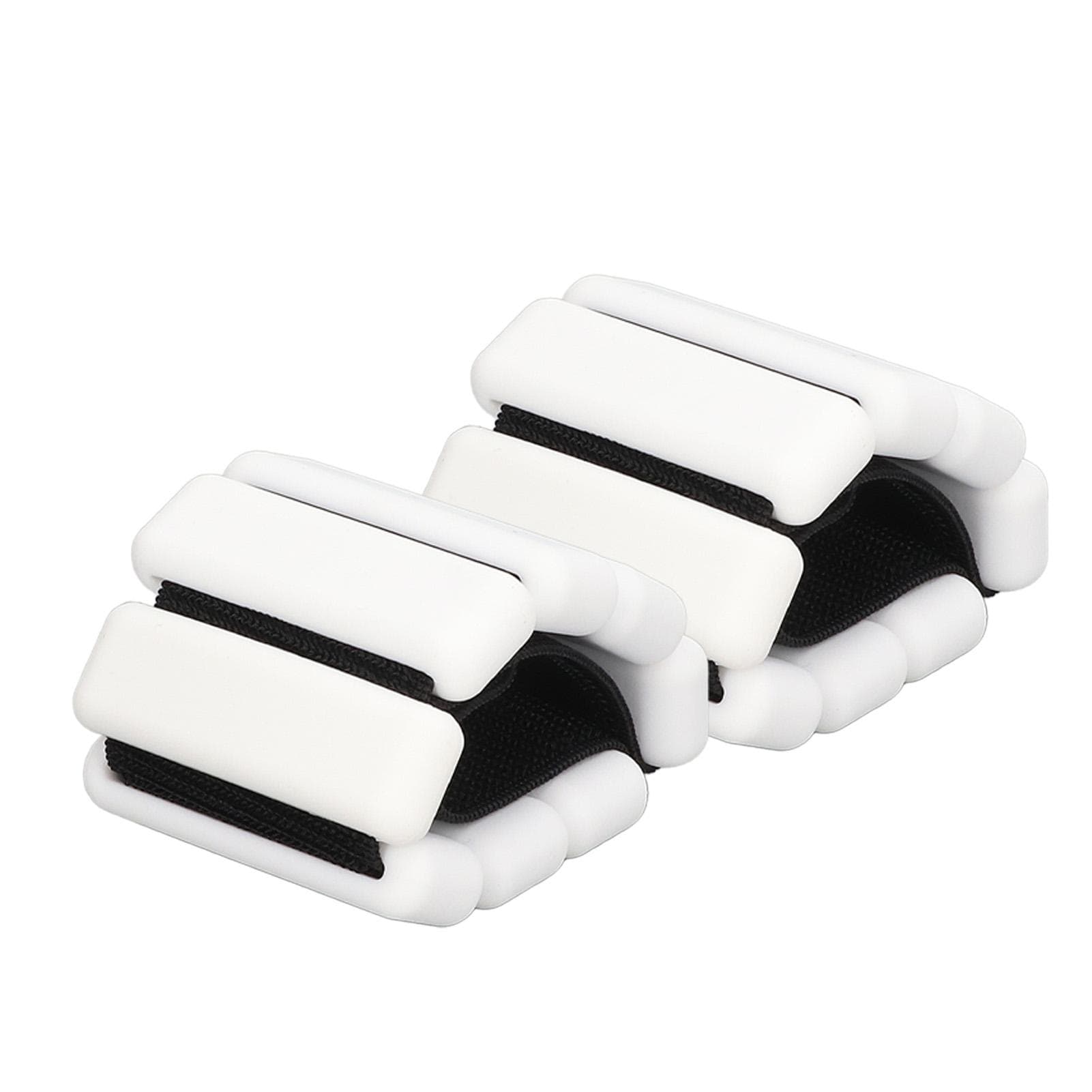 2Pcs Wrist Weights White 2 LB Adjustable Sweatproof Silicone Cover Steel Pegs Weighted Wristbands