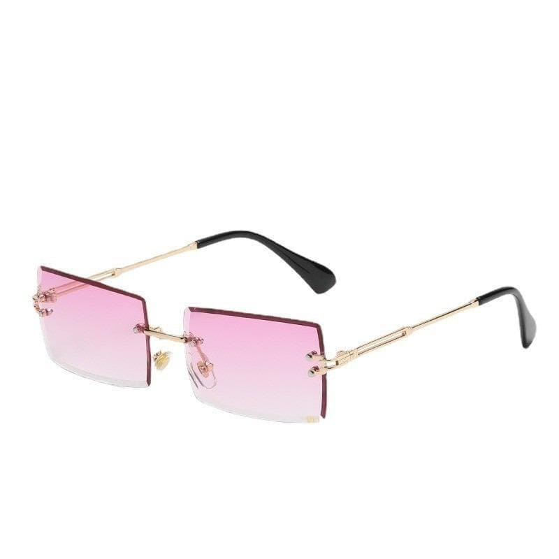 Retro Women Sunglasses Designer Fashion Rimless Gradient Lens Frameless Eyewear for Ladies