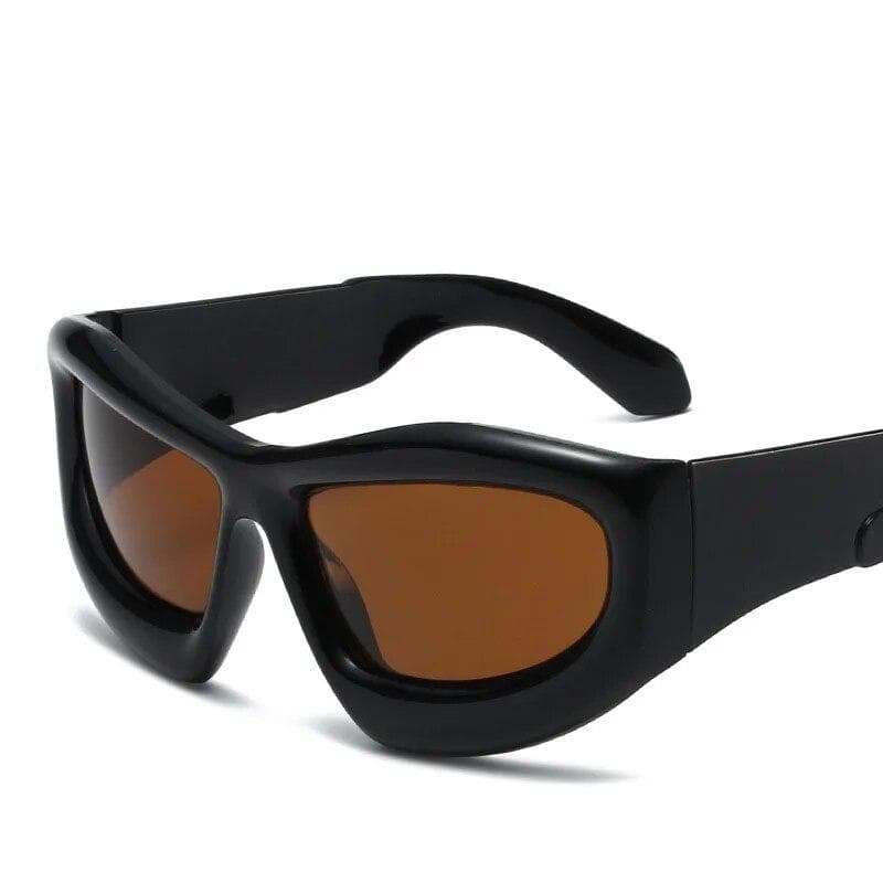 Cool Exaggerated Big Frame Sunglasses Future Tech Style Dazzling Men Women Unisex Skiing Glasses