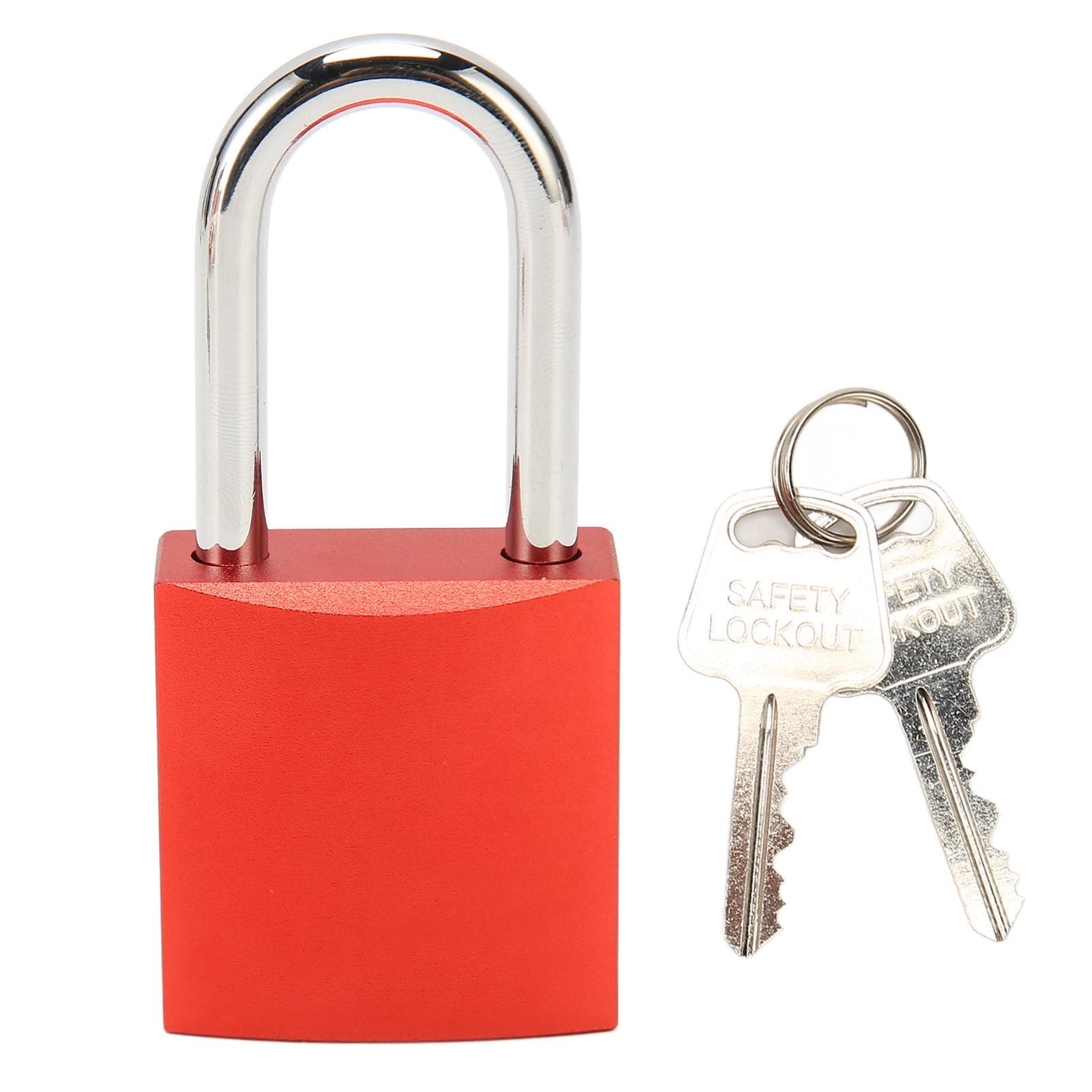 Safety Padlock Industrial Aluminum Steel Lock Beam Anodized Isolation Lockout Padlock Red for
