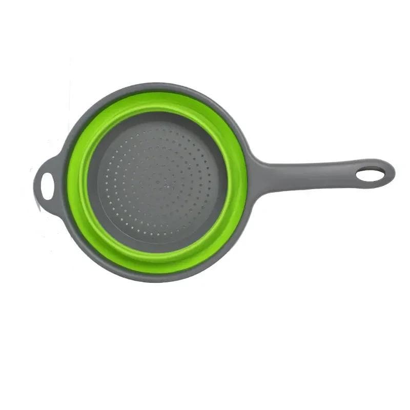 Foldable Silicone Colander Fruit Vegetable Washing Basket Strainer with Handle Strainer Collapsible Drainer Kitchen Tools
