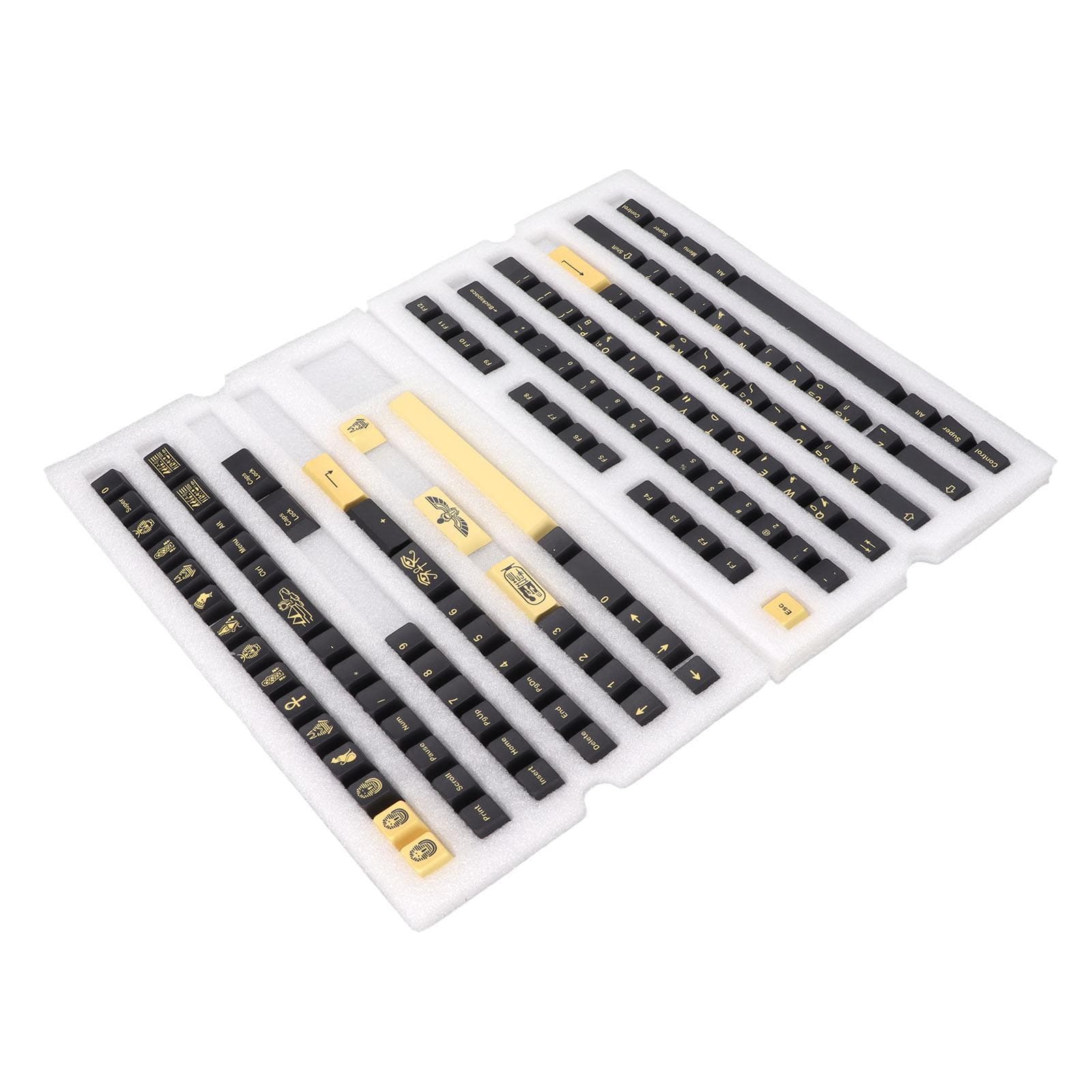 PBT Keycaps 132 Keys Letterless Cherry Height Egyptian Pharaoh Theme DIY Decorative Gaming Keycaps