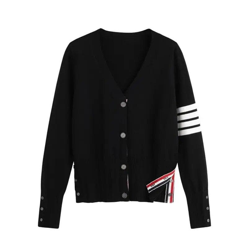 Knitted Korean Fall Clothes Sweater High Quality Clothing Womens Cardigan Long Sleeve Girl Fashion Winter Knit Y2k Tops One size black