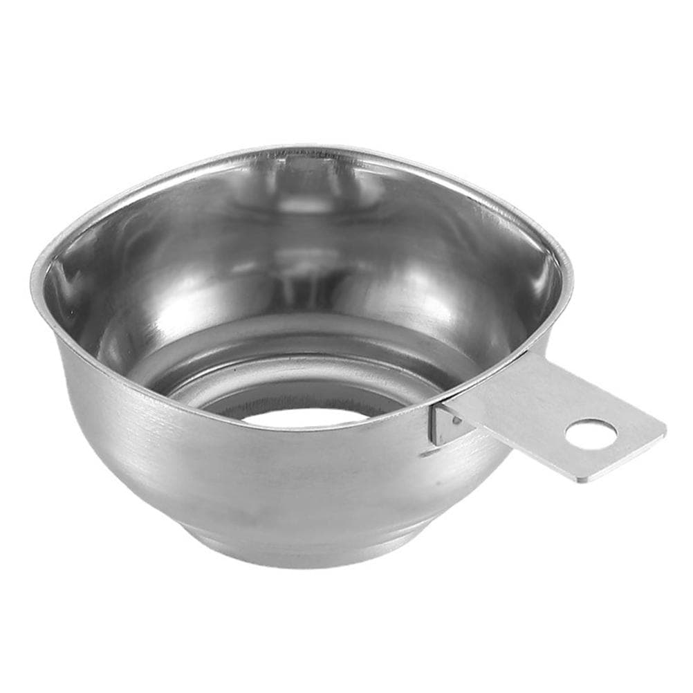 Large Opening Funnel Stainless Steel Jam Funnel Filling Aid Jam Funnel with Handle Protection for L(for 6.5-9kg) silver