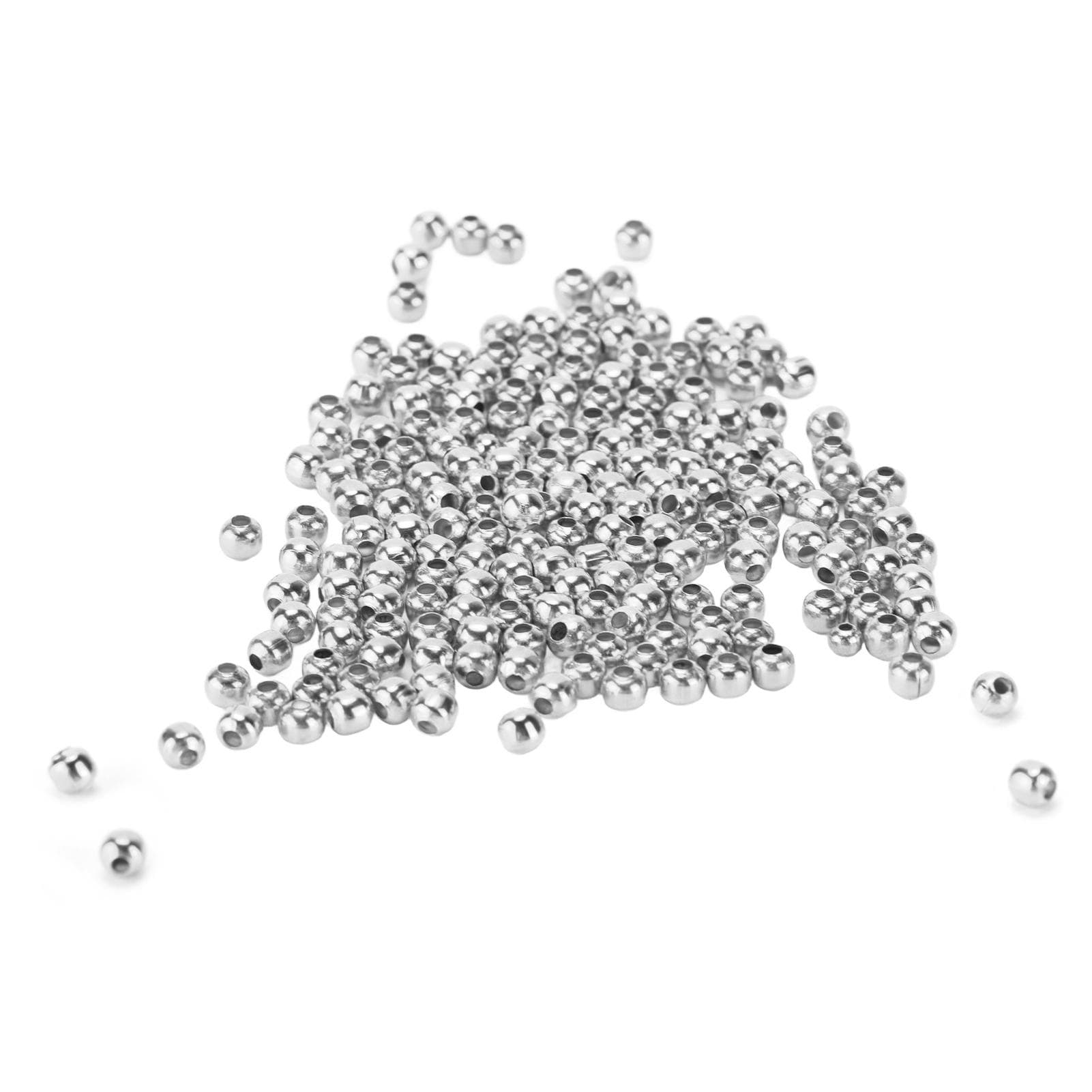 200Pcs Jewelry Beads Simple Material Bracelet Necklace Accessories Partition Beads for DIY silver