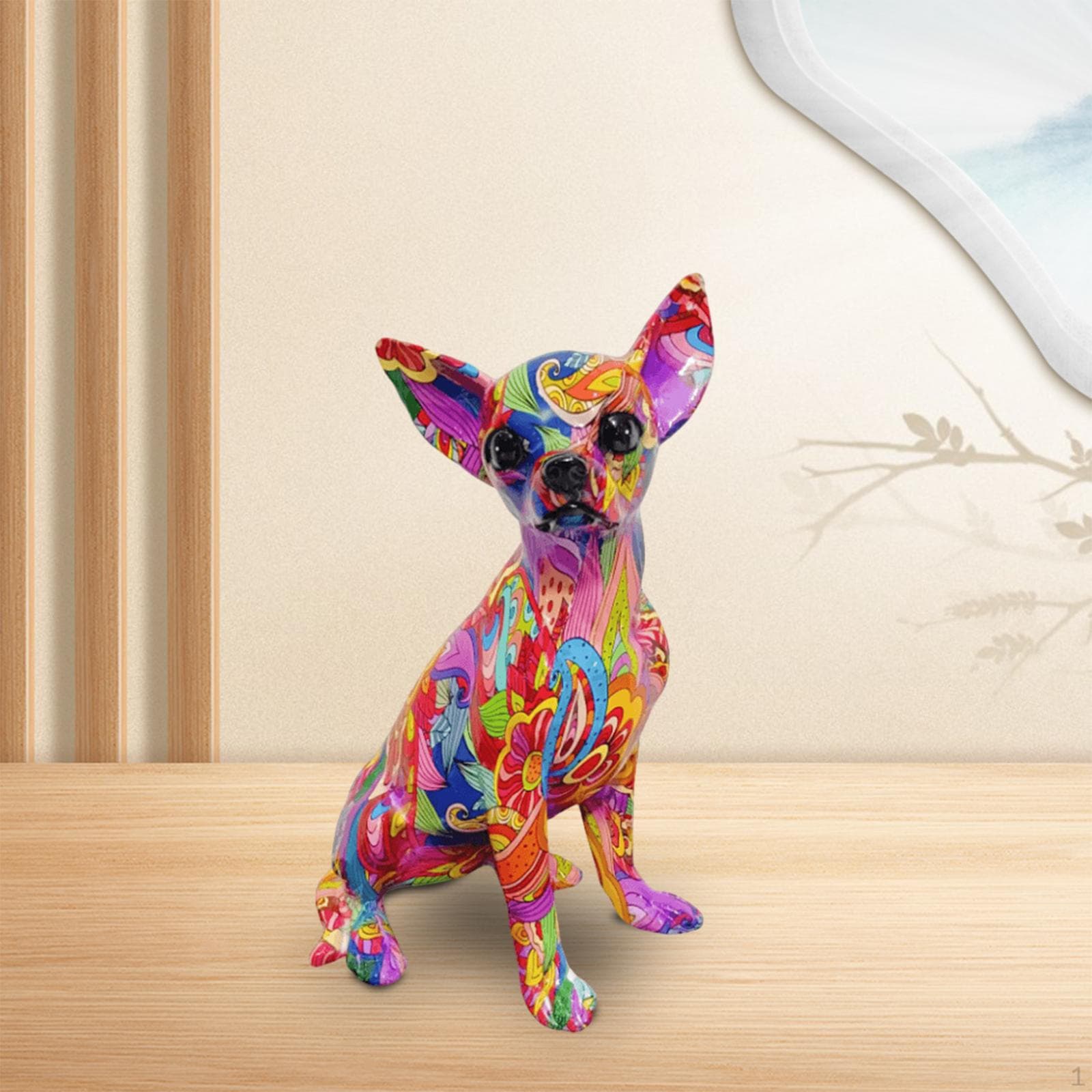 Chihuahua Sculpture: Playful Canine Art Piece for Living Space Style B